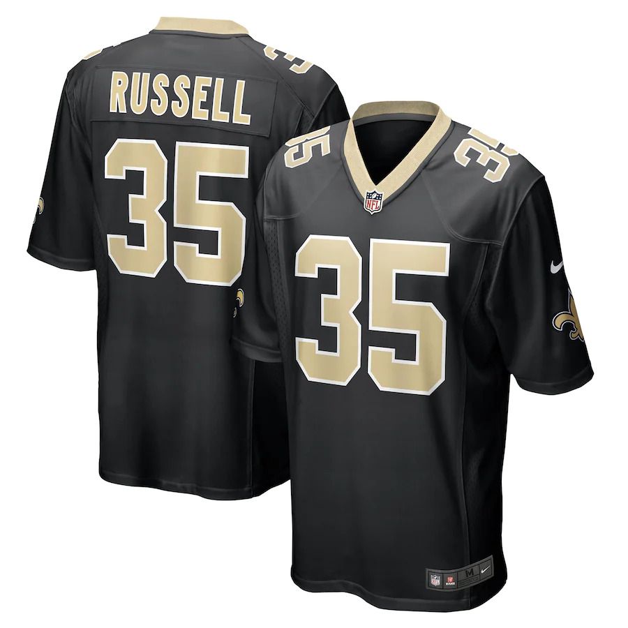 Men New Orleans Saints #35 KeiVarae Russell Nike Black Game Player NFL Jersey